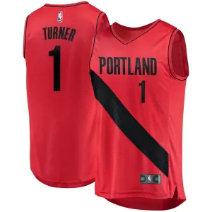 1 - Evan Turner Portland Trail Blazers Fast Break Player Jersey - Statement Edition - Red