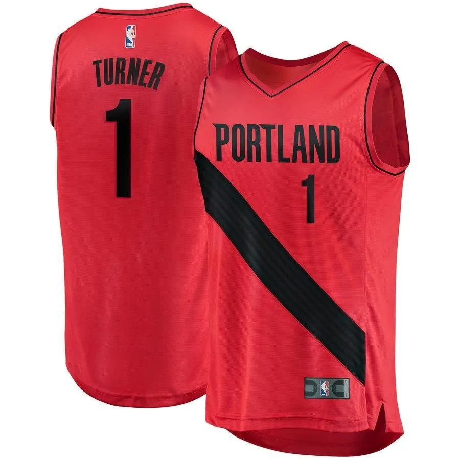 1 - Evan Turner Portland Trail Blazers Fast Break Player Jersey - Statement Edition - Red