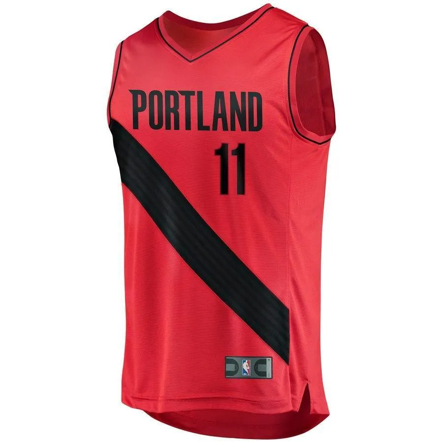 11 - Meyers Leonard Portland Trail Blazers Fast Break Player Jersey - Statement Edition - Red