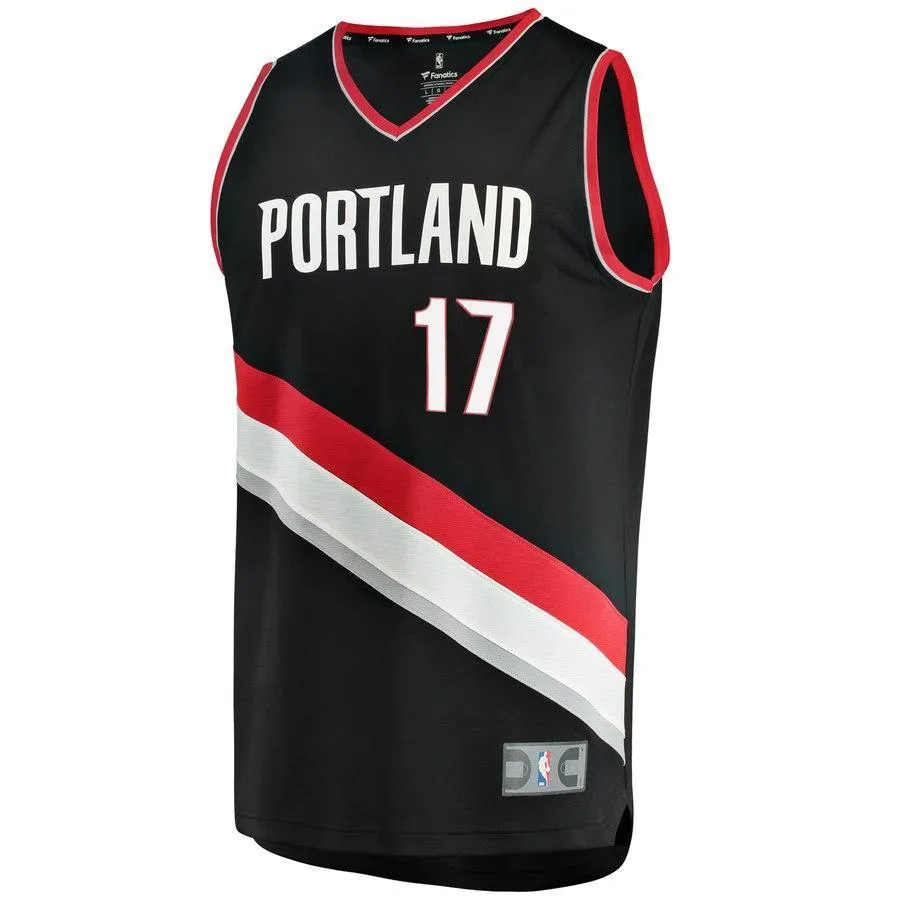 17 - Skal Labissiere Portland Trail Blazers Fast Break Jersey – Icon Edition - Black