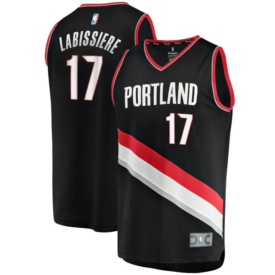 17 - Skal Labissiere Portland Trail Blazers Fast Break Jersey – Icon Edition - Black