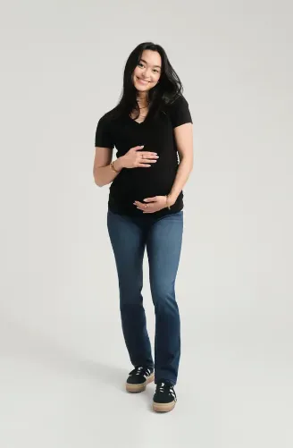 1822 Maternity 32" Butter Slim Straight Jean