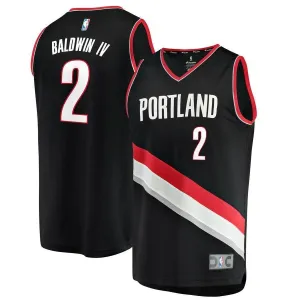 2 - Wade Baldwin IV Portland Trail Blazers Fast Break Team Color Player Jersey - Icon Edition - Black