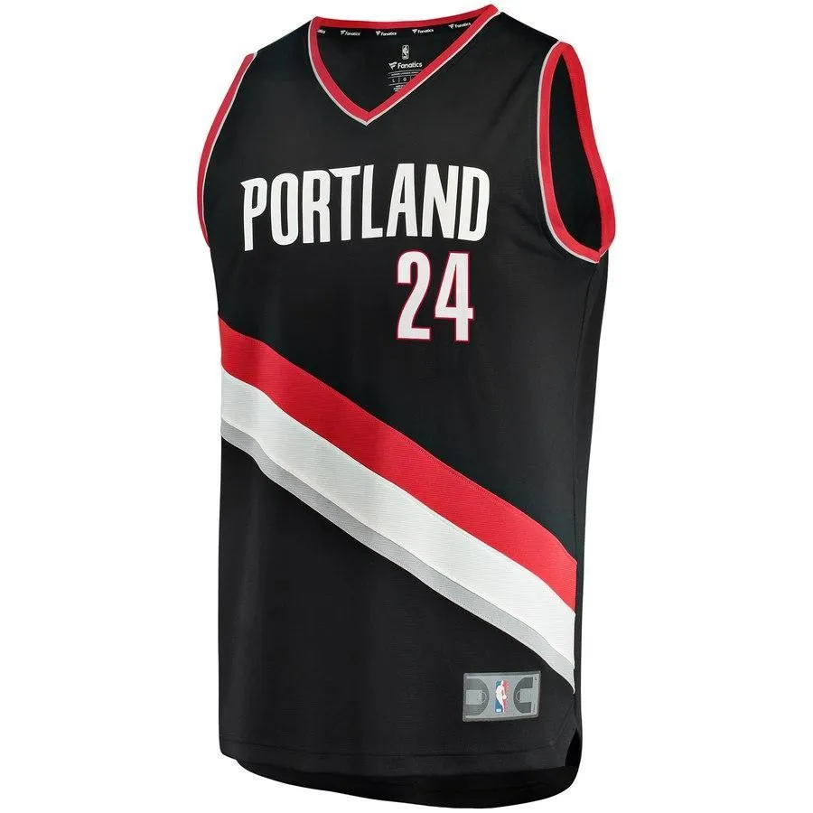 24 - Anfernee Simons Portland Trail Blazers 2018 NBA Draft First Round Pick Fast Break Jersey – Icon Edition - Icon Edition - Black