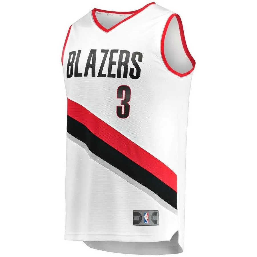 3 - C.J. McCollum Portland Trail Blazers Fast Break Jersey - Association Edition - White