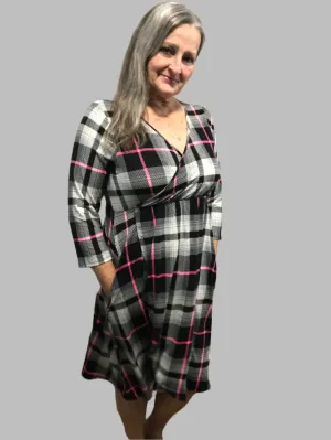3/4 Sleeve Wrap Dress