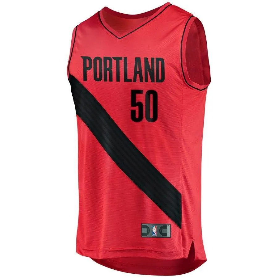 50 - Caleb Swanigan Portland Trail Blazers Fast Break Player Jersey - Statement Edition - Red