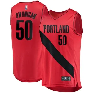 50 - Caleb Swanigan Portland Trail Blazers Fast Break Player Jersey - Statement Edition - Red