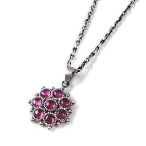 Adaa Pink Silver Chain Pendant by MOHA