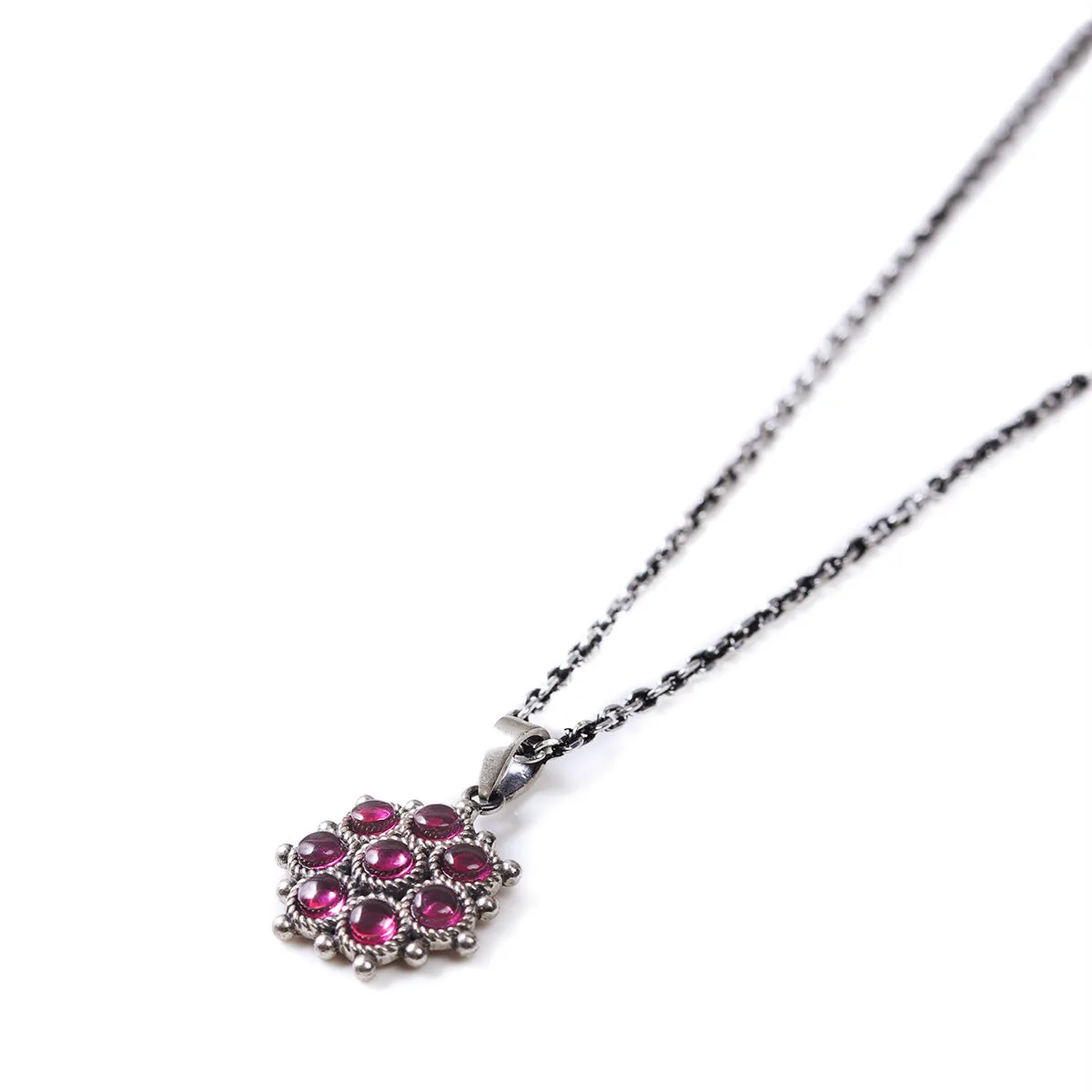 Adaa Pink Silver Chain Pendant by MOHA