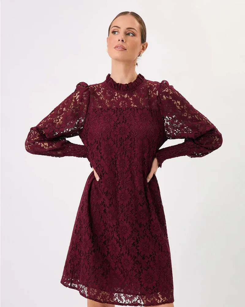 Adorne Olivia Long Sleeve Lace Dress