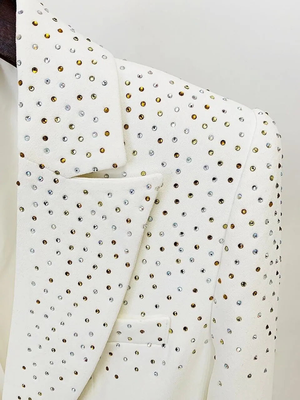 Alexies Embellished Blazer in White