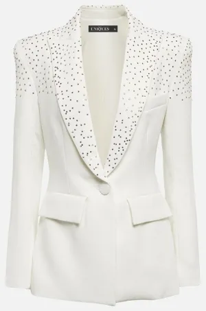 Alexies Embellished Blazer in White