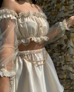 Alison gold pearl Tops