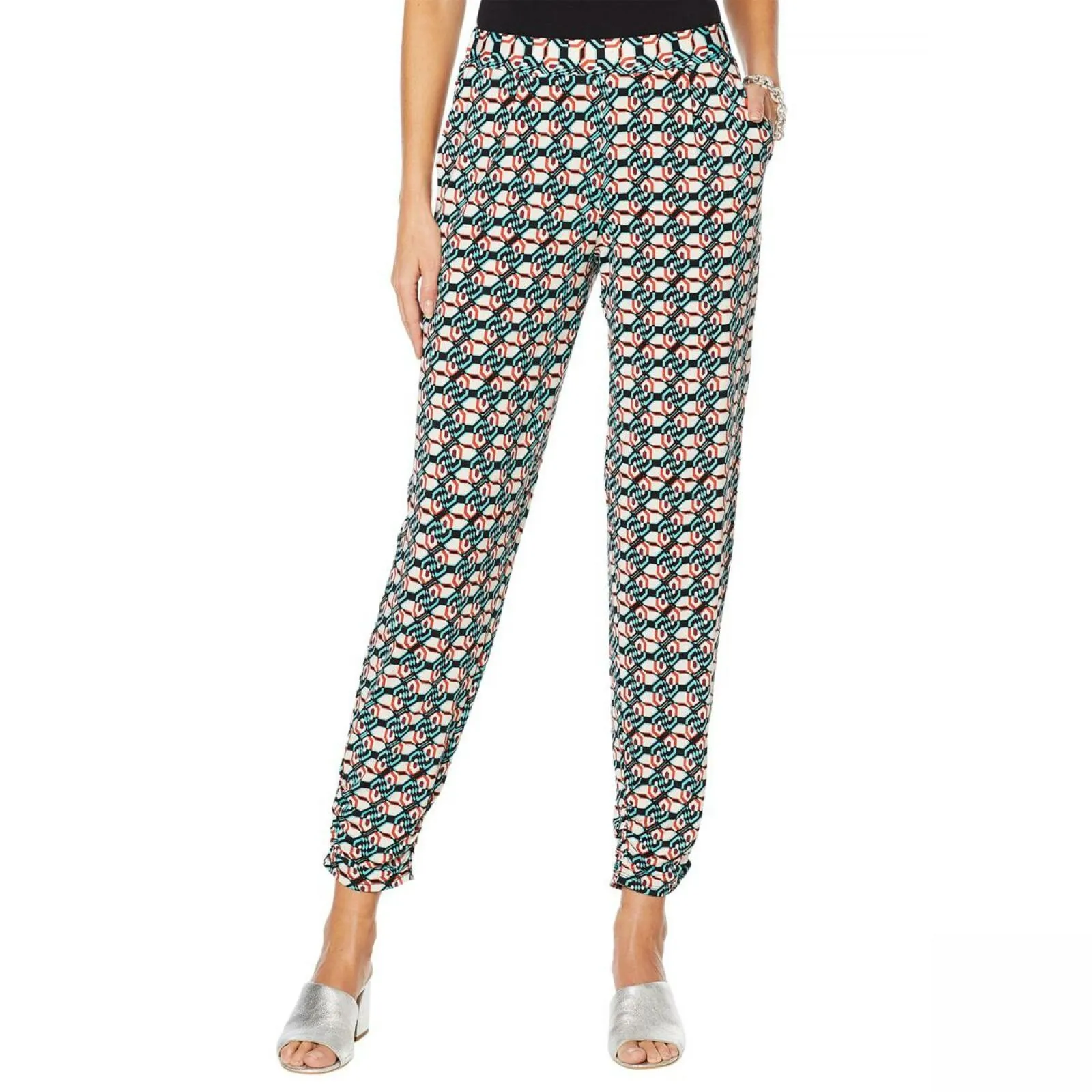Antthony Women's Culturally Styled Printed Knit Pull On Pants