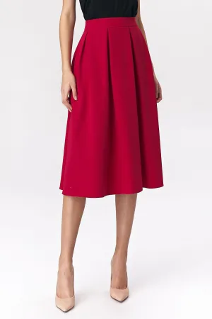 Asymmetric Draped Midi Skirt