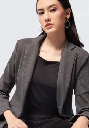 Basic Long Blazer with Lapel