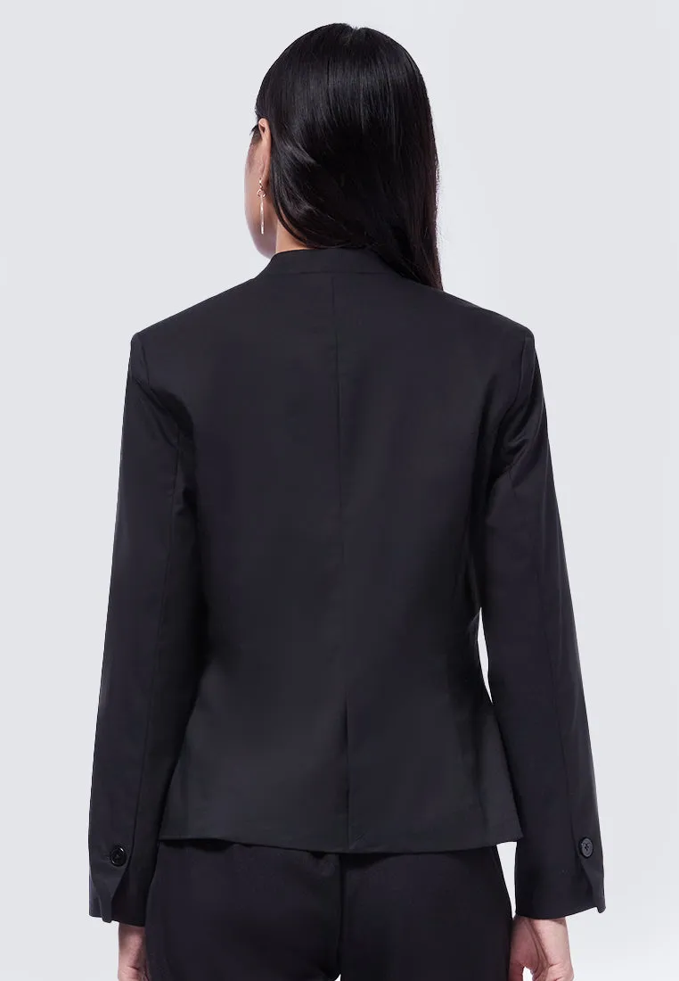 Basic Regular No Lapel Blazer