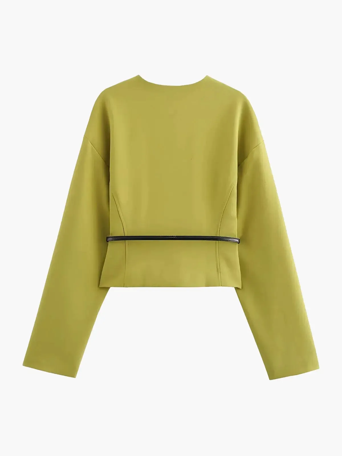 Belted Cropped Blazer