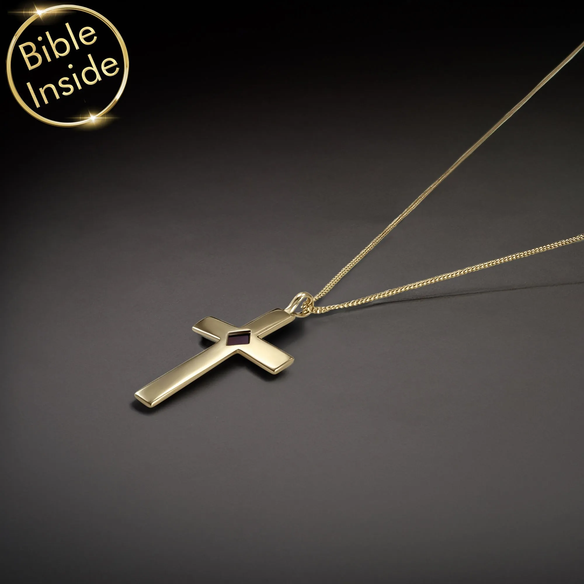 Biblical Gift For Men: Nano Bible Cross - Enduring Faith Necklace