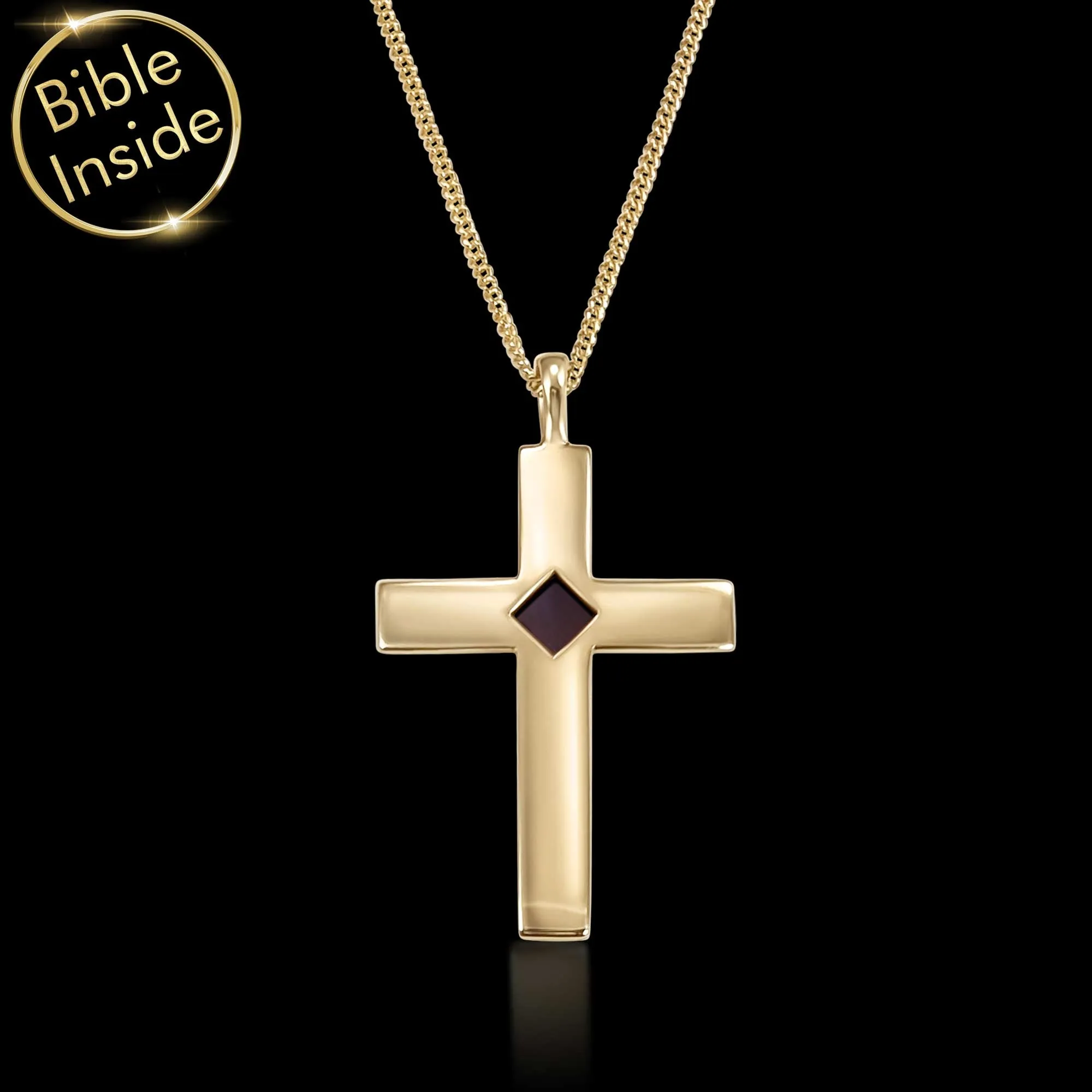Biblical Gift For Men: Nano Bible Cross - Enduring Faith Necklace
