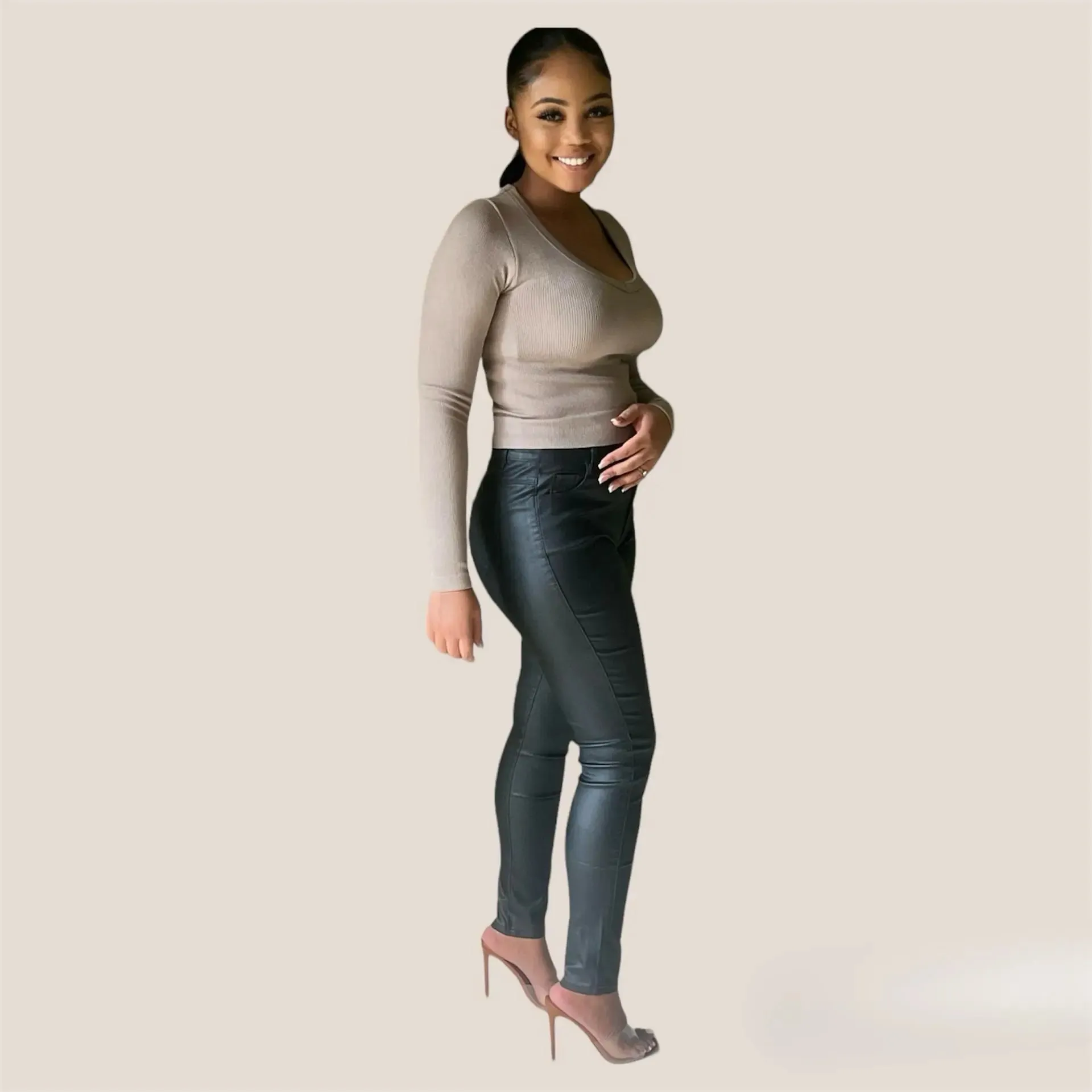 Black Modish Skinny Pants