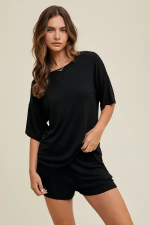 Black Ribbed Set