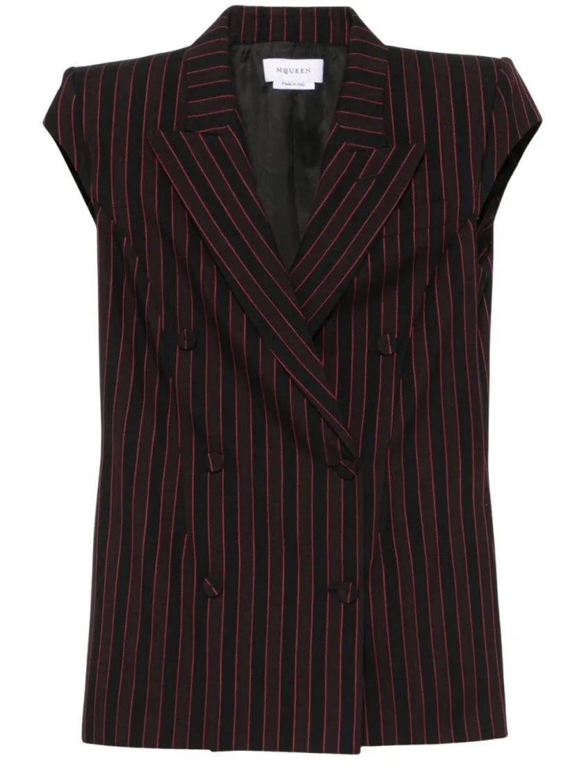 Black Tailored Double-Breasted Blazer