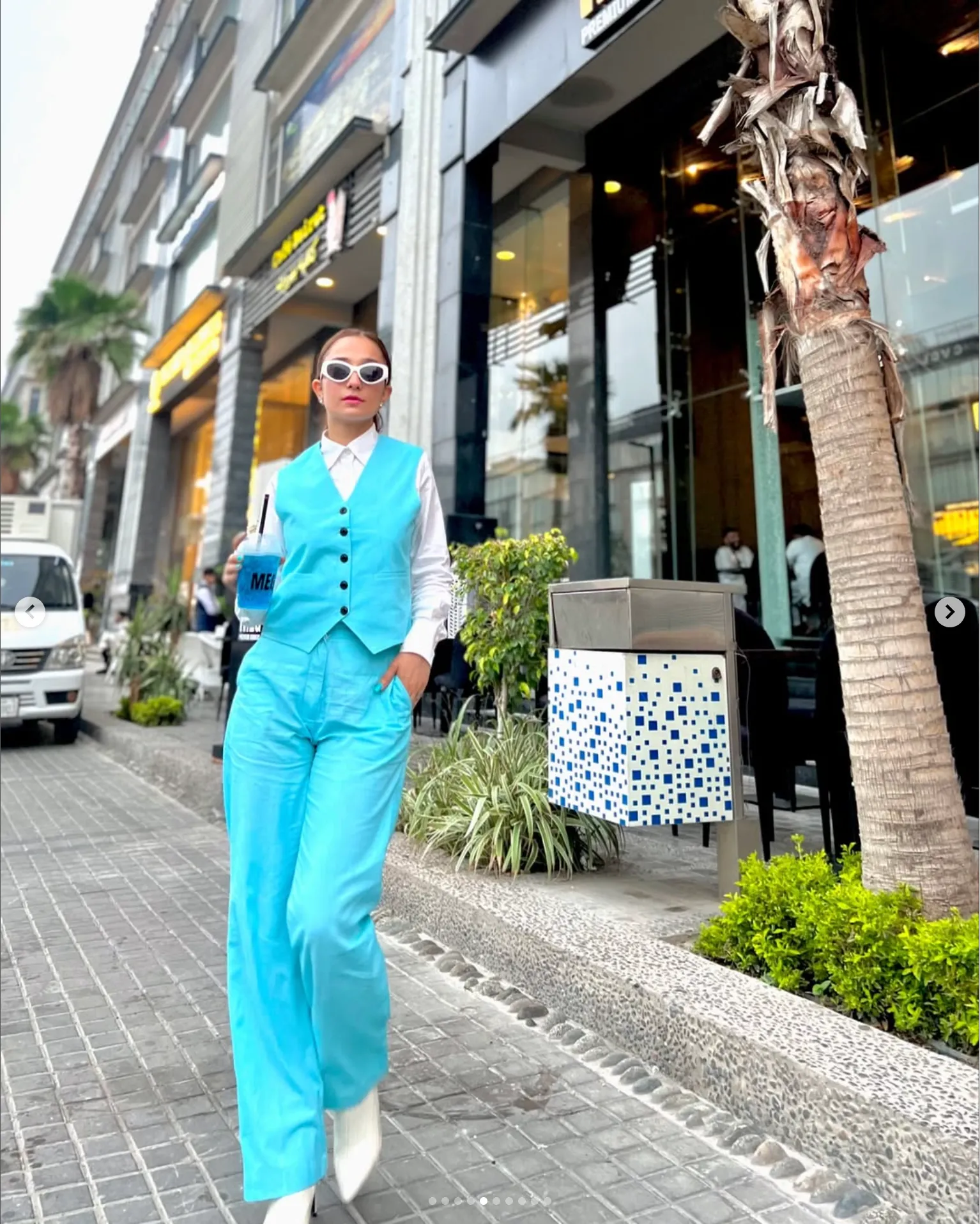 Blue Linen Pants