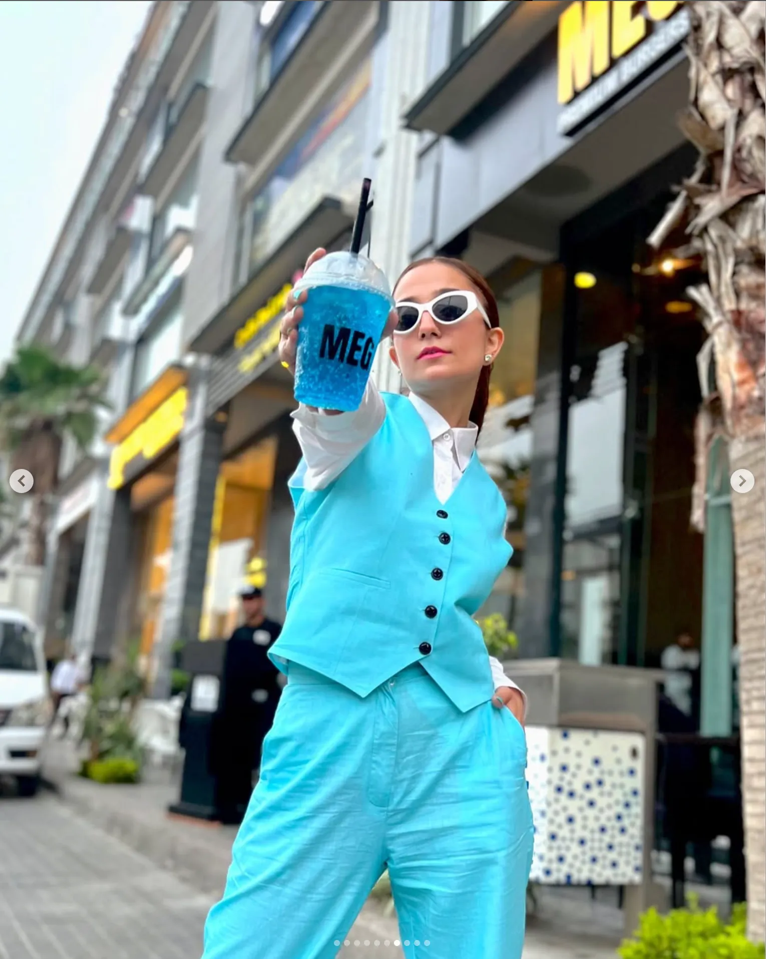 Blue Linen Pants