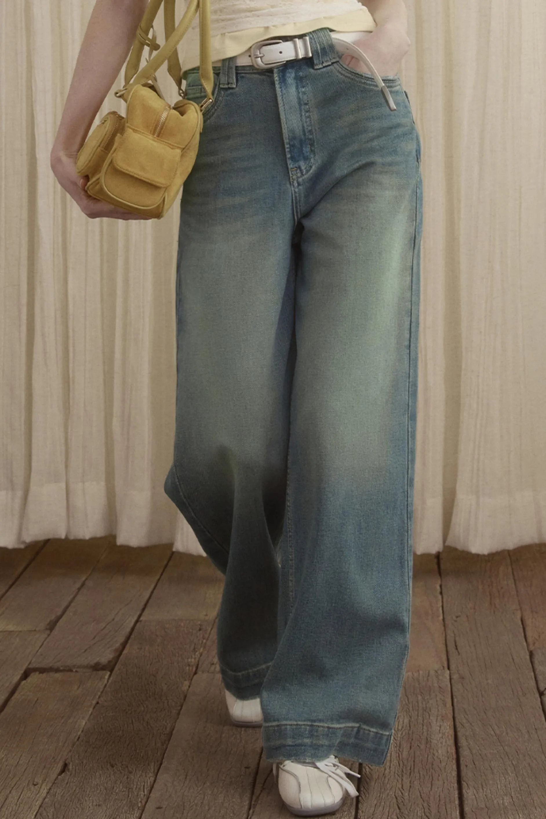Blue Straight-Leg Jeans