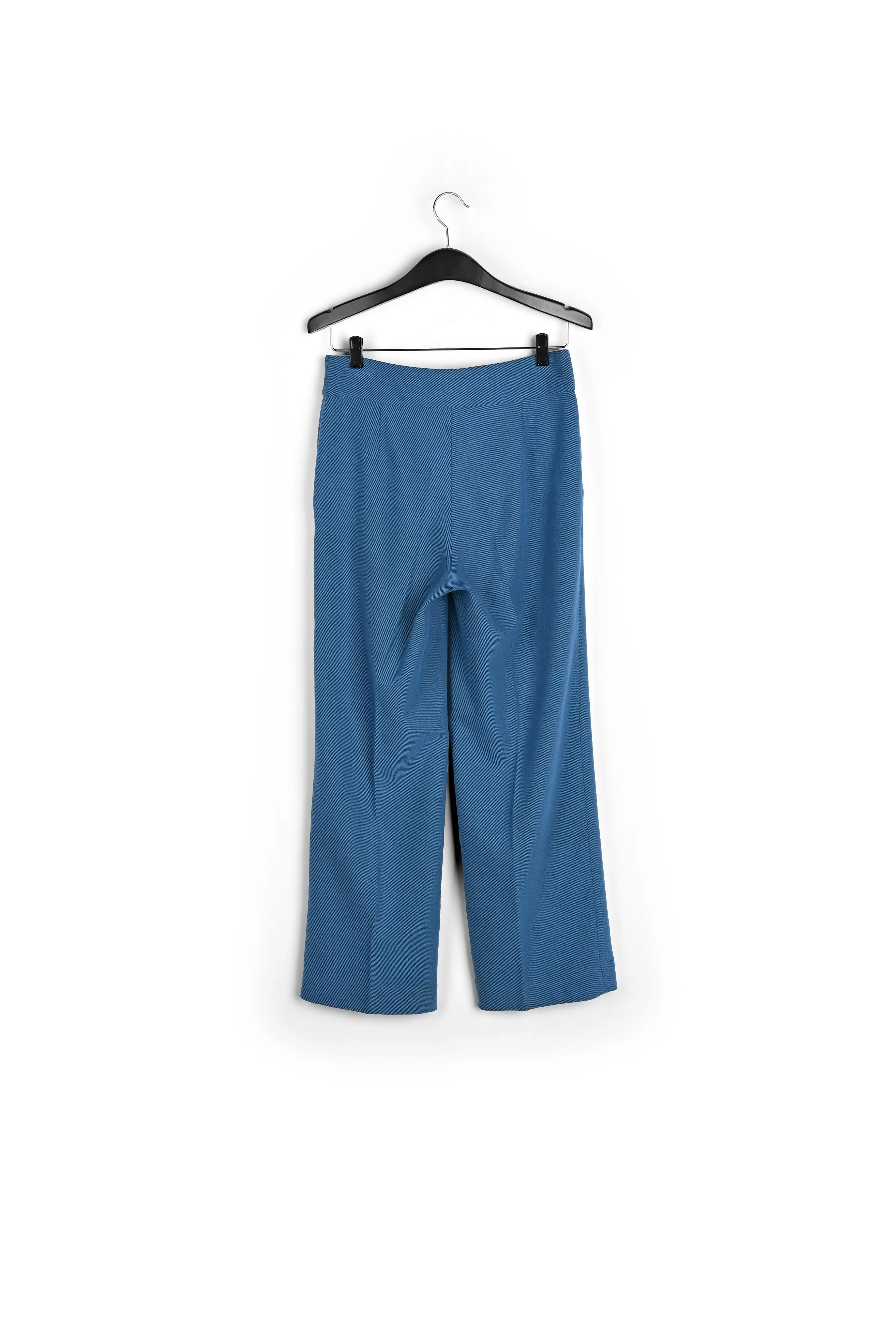 Blue straight-leg pants