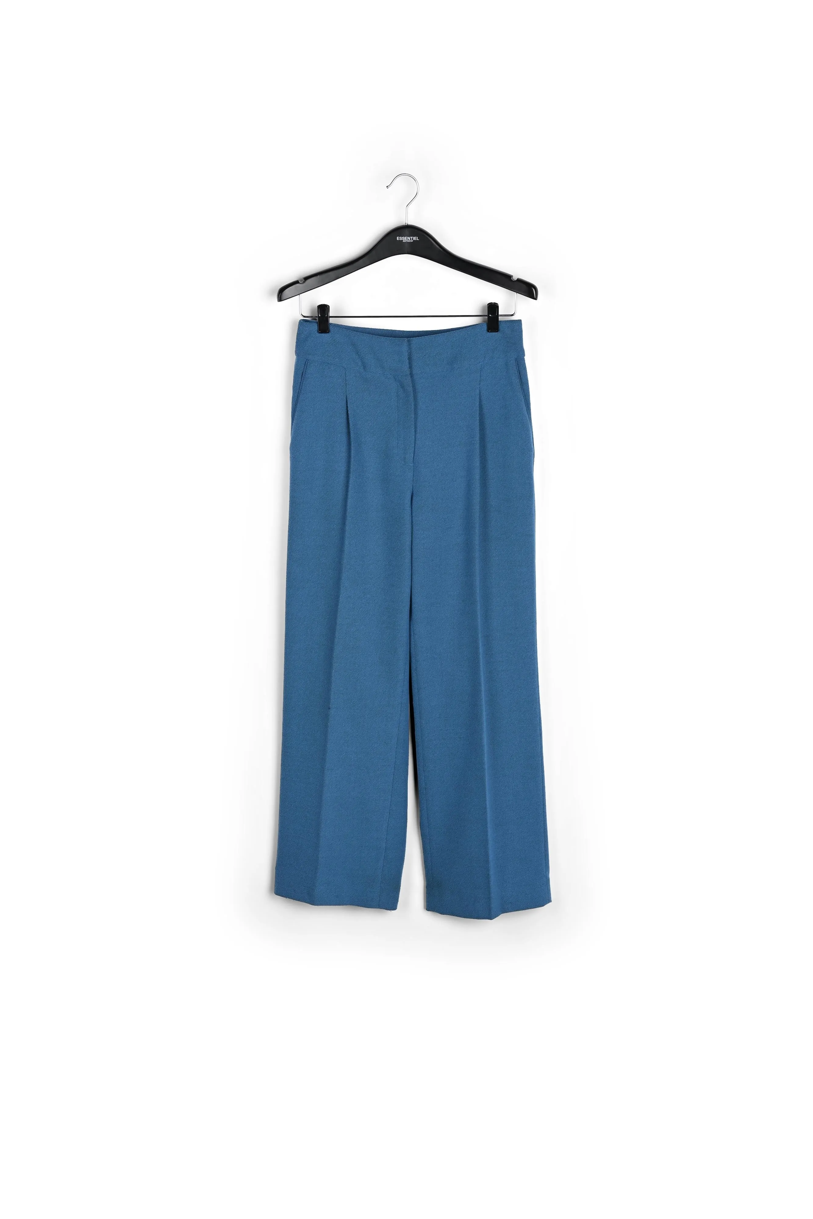 Blue straight-leg pants