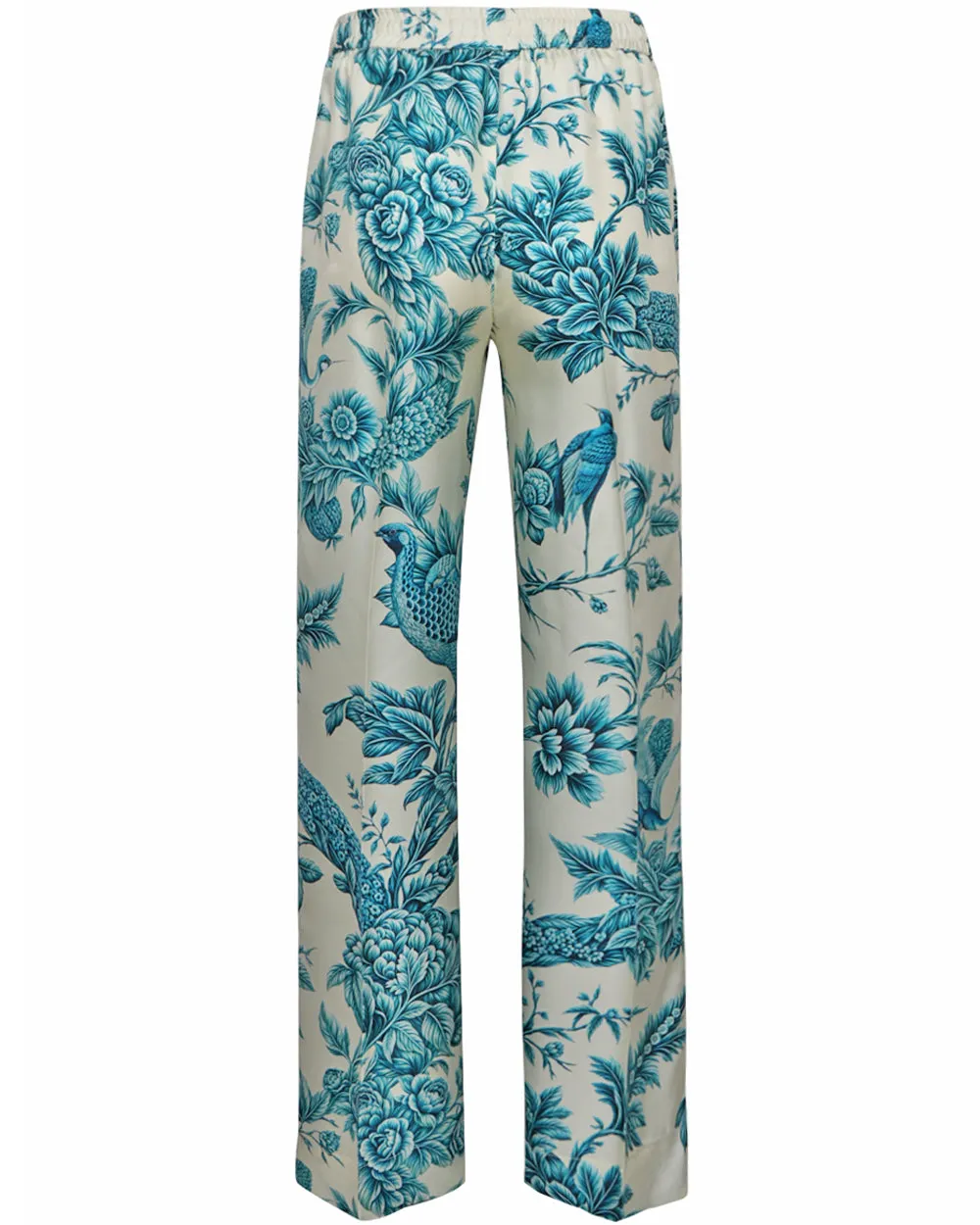 Blue Toile Silk Doride Pant