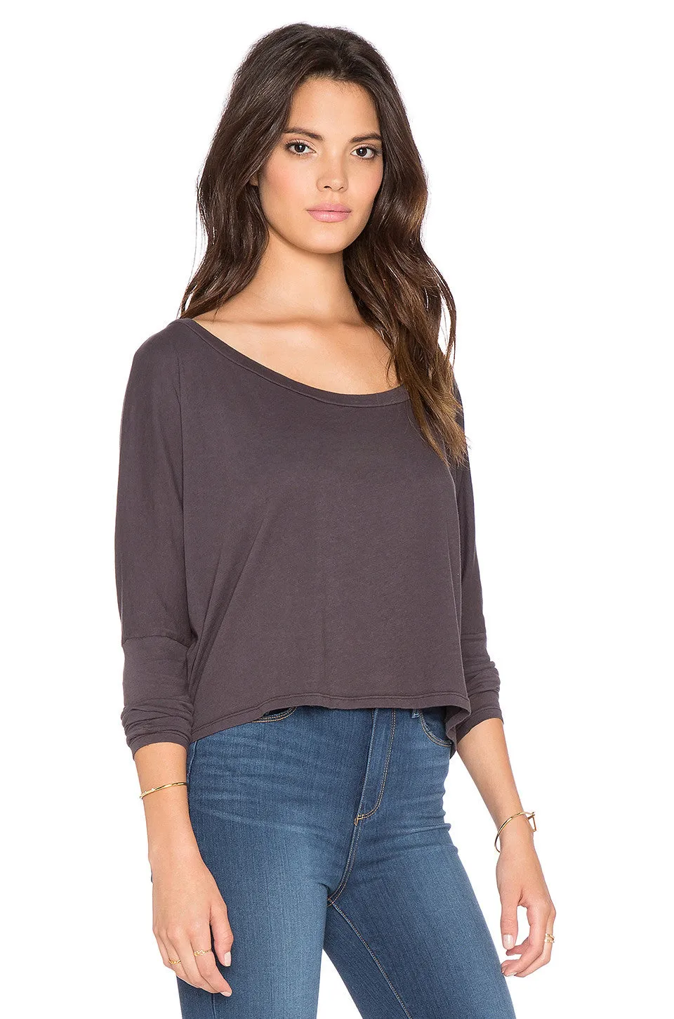 Bobi Long Sleeve Crop Tee | Mood