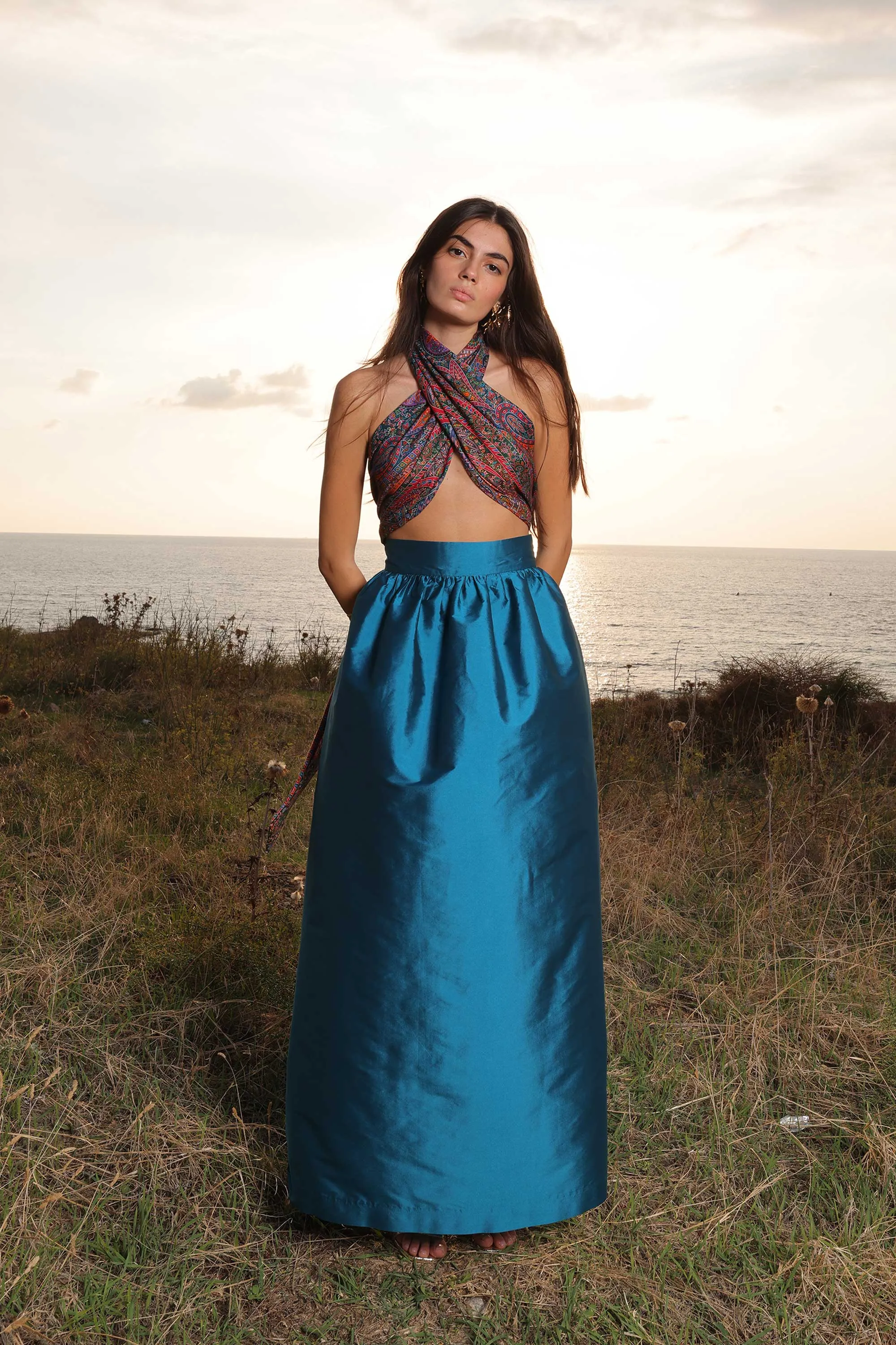 Boho Skirt - Blue Petrole