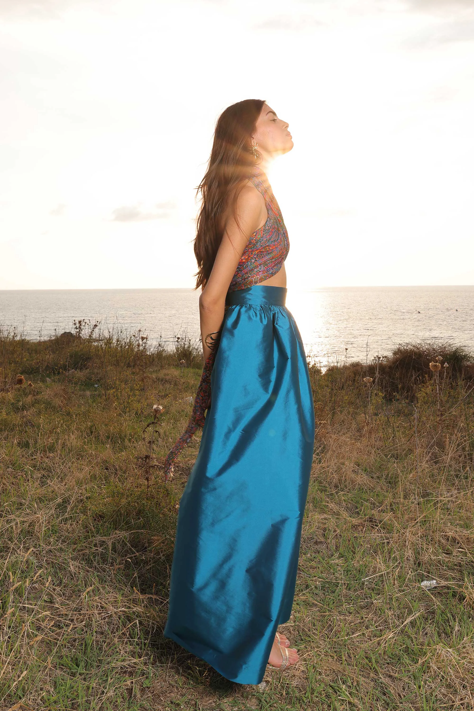 Boho Skirt - Blue Petrole