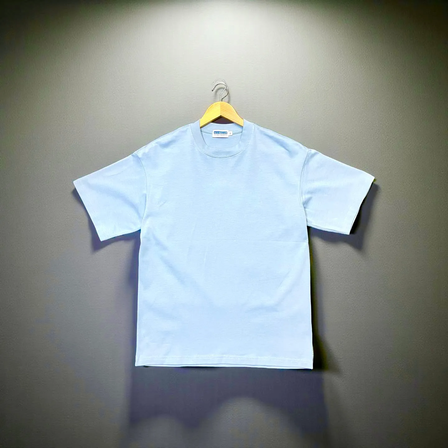 Boxy Crewneck T-Shirt- Azure Blue