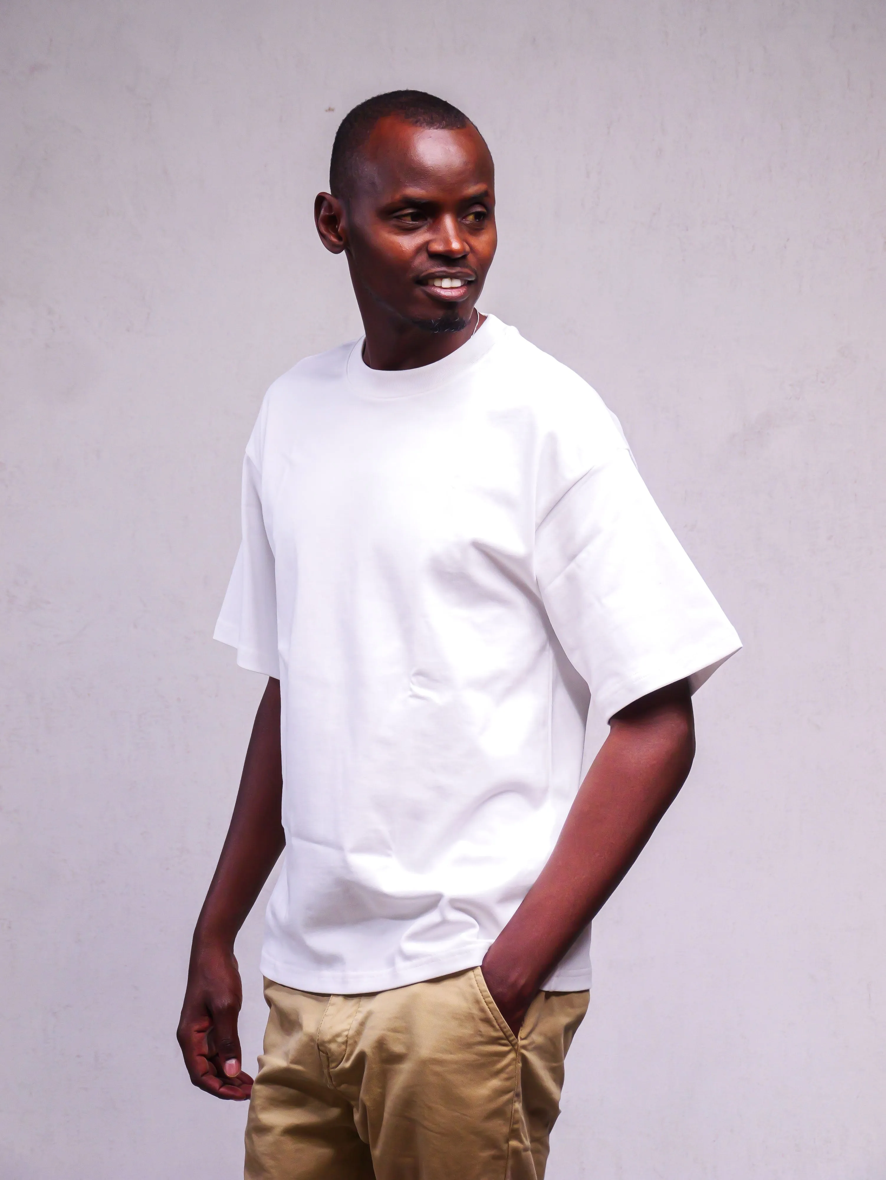 Boxy Crewneck T-Shirt- White