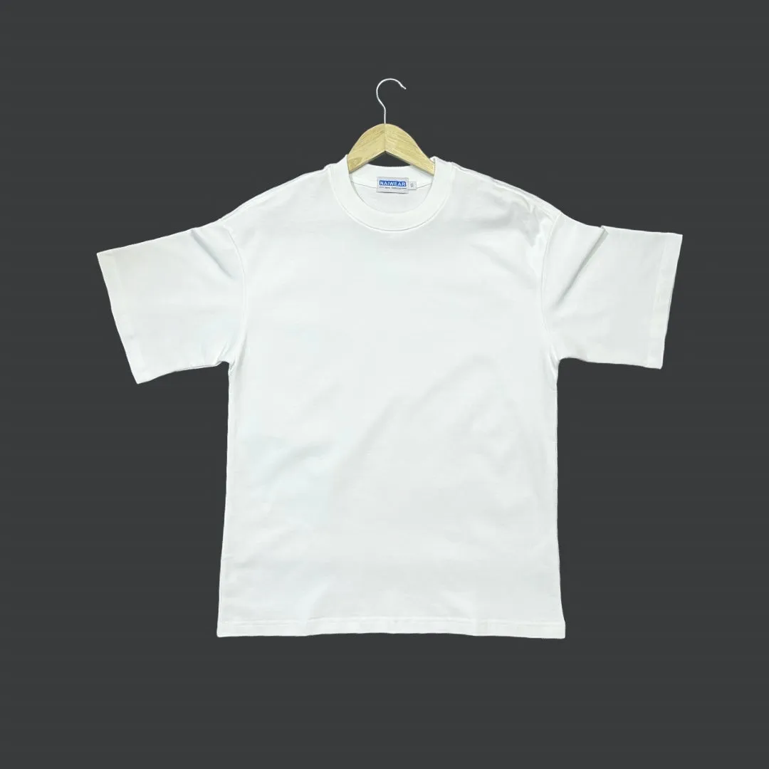 Boxy Crewneck T-Shirt- White
