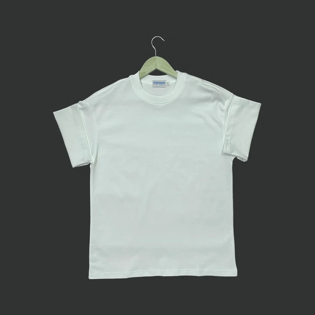 Boxy Crewneck T-Shirt- White