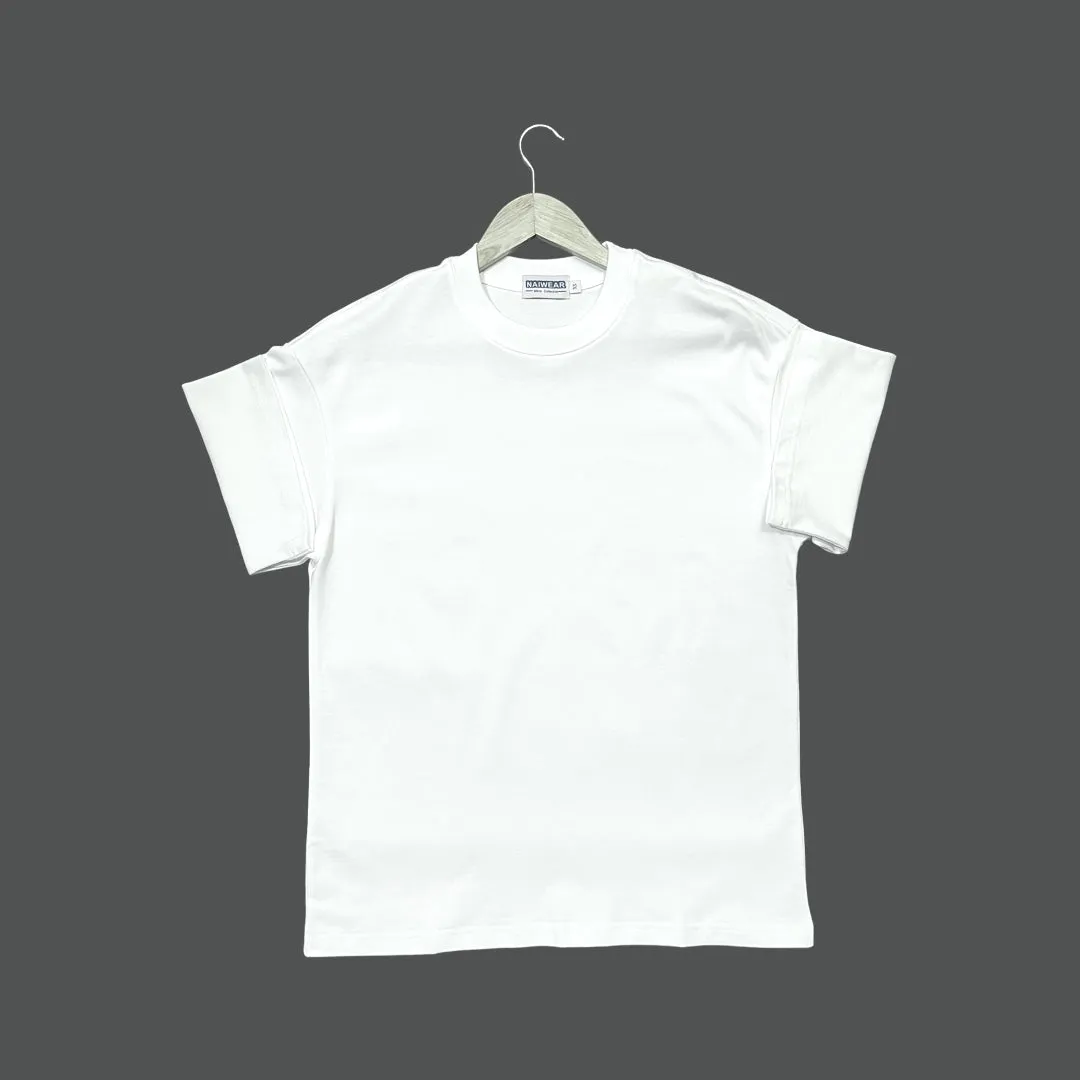 Boxy Crewneck T-Shirt- White