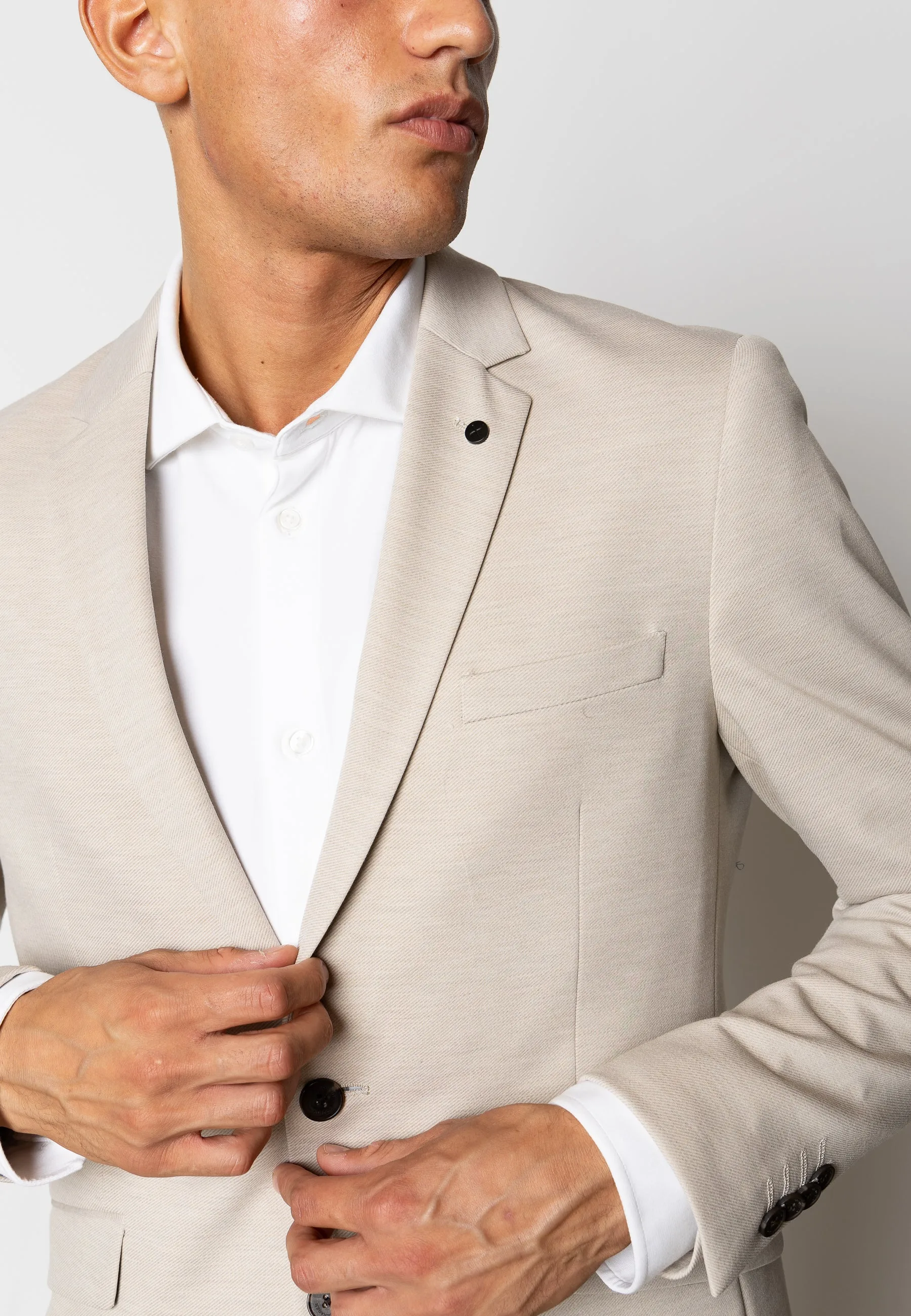 Brendon jersey blazer - Ecru