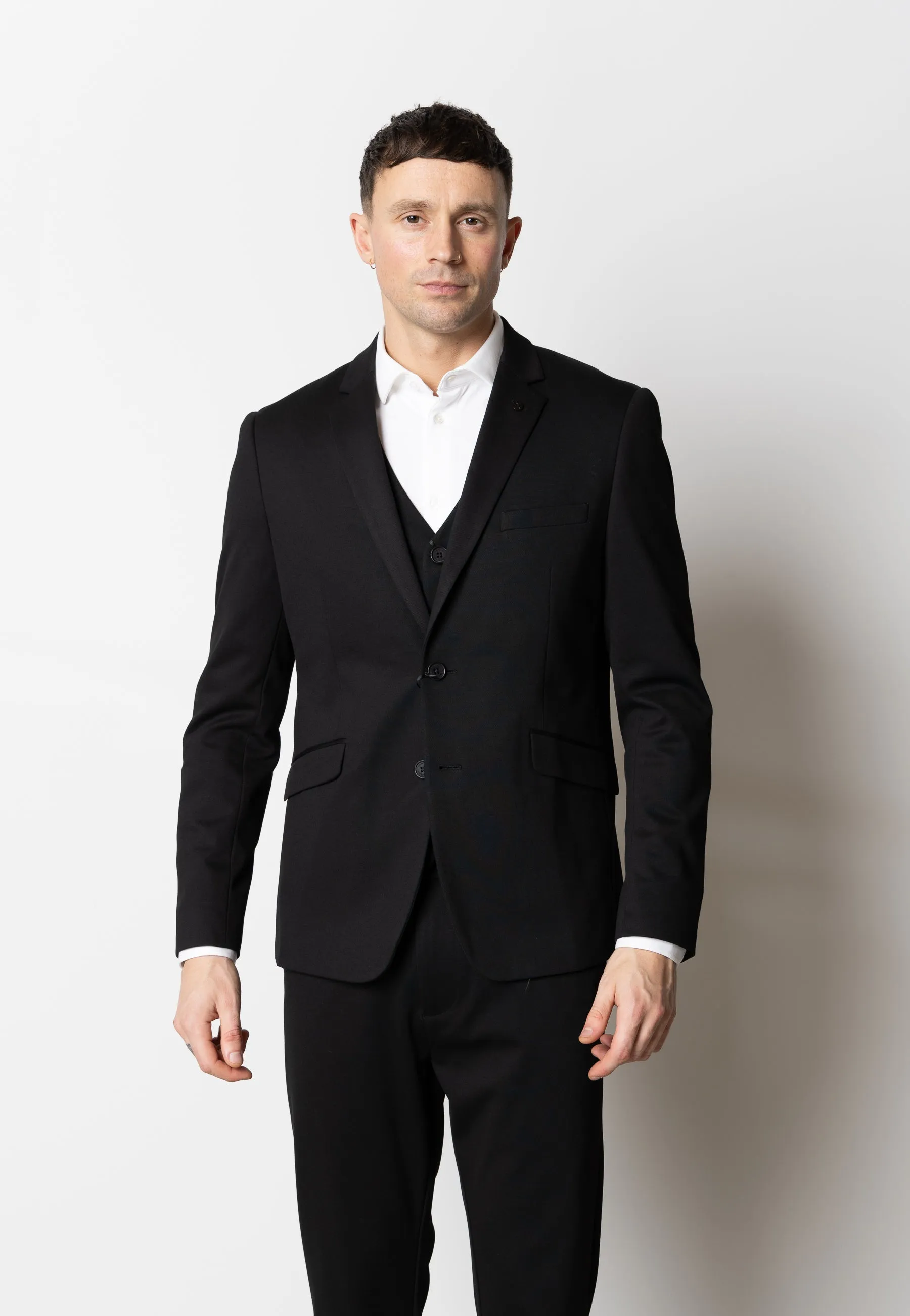 Brendon jersey blazer - Sort