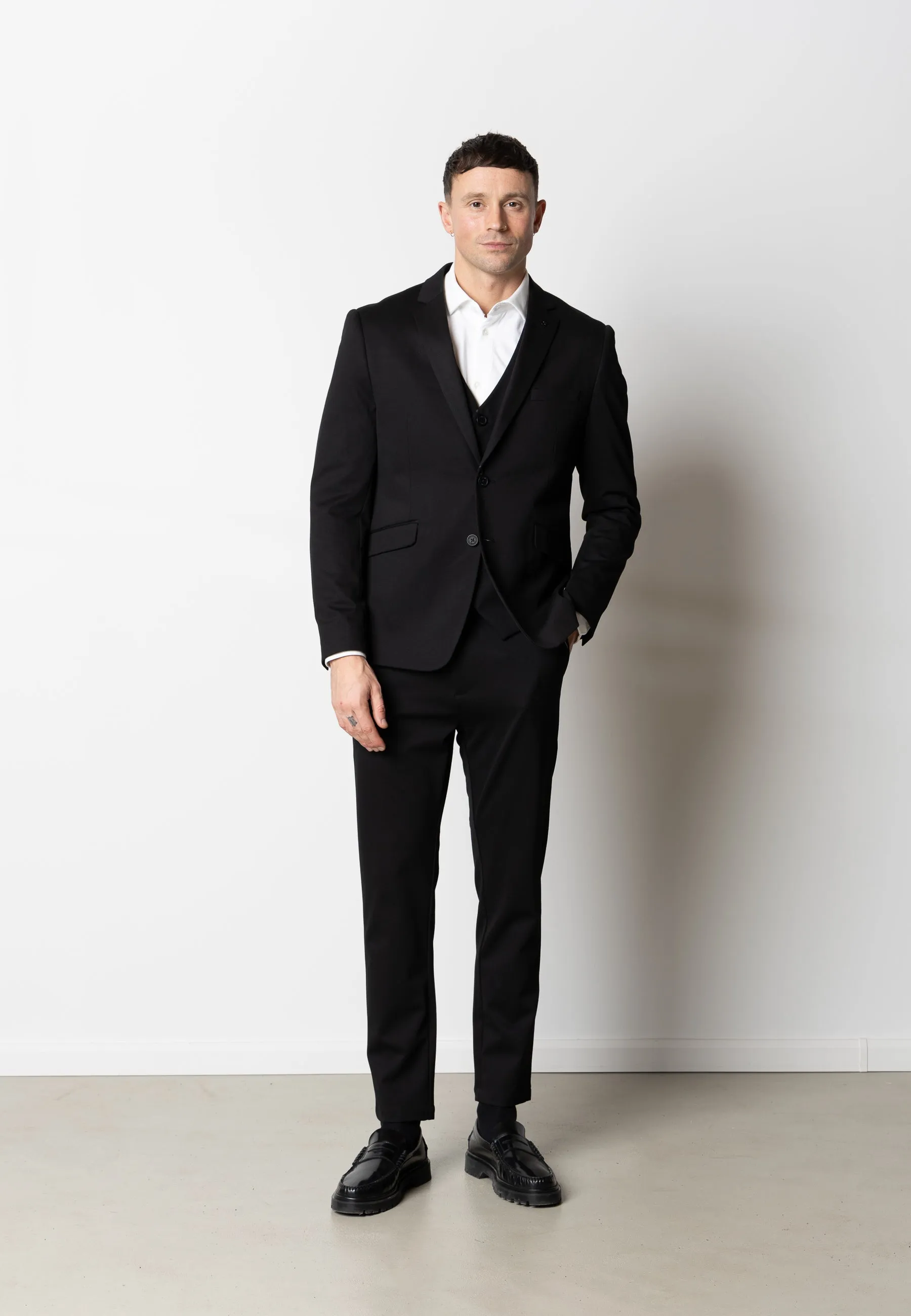 Brendon jersey blazer - Sort