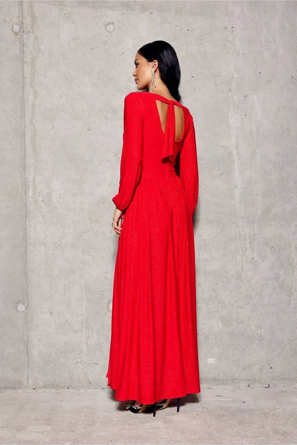 Brocade Wrap Maxi Dress Elegance