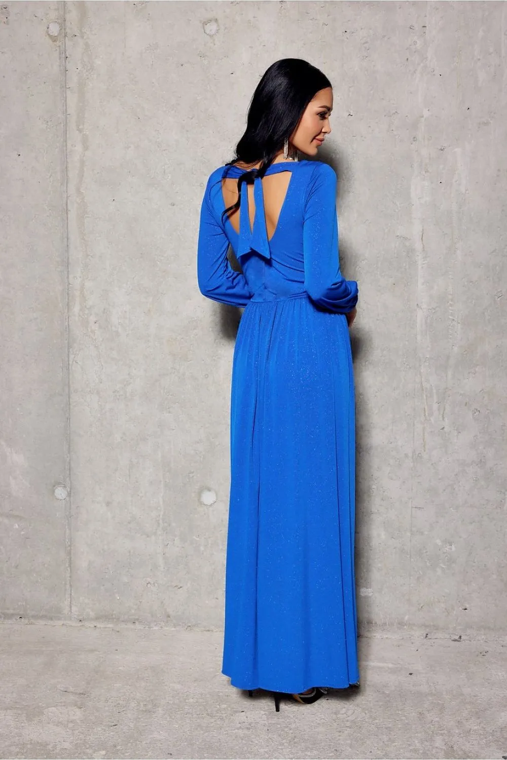 Brocade Wrap Maxi Dress Elegance
