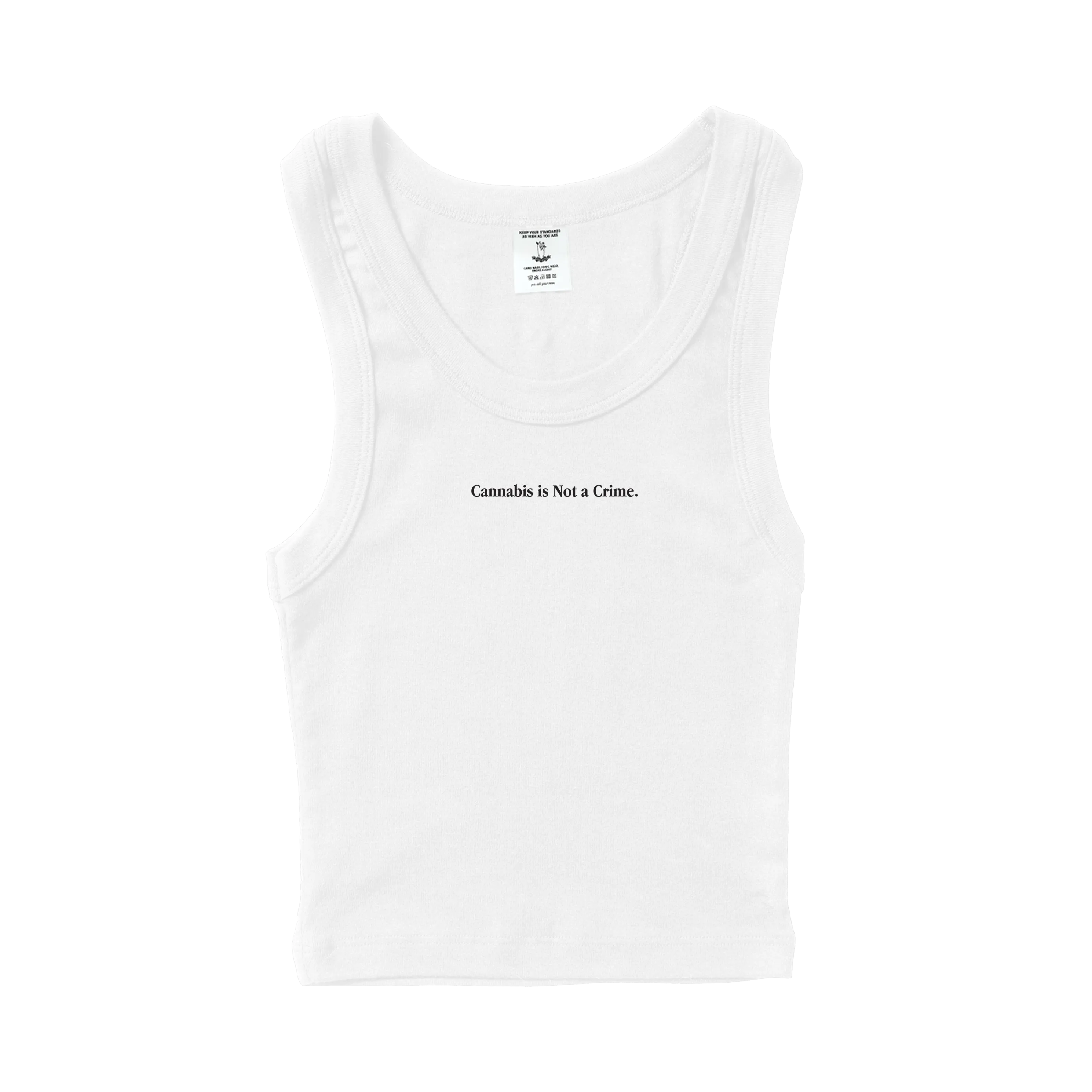 Cannabis is Not a Crime Ribbed Tank Top