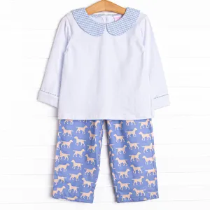 Caring Companion Pant Set, Blue