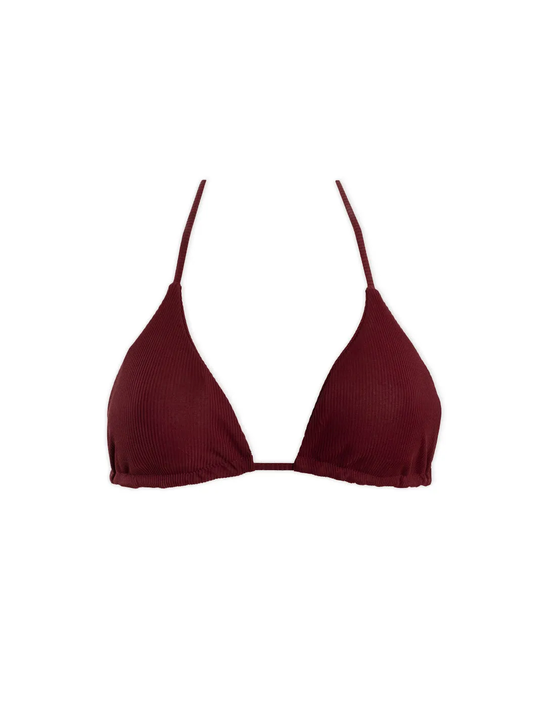 CARLY BIKINI TOP - Vino Ribbed